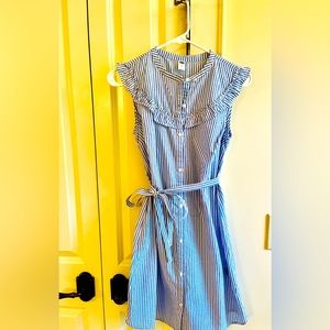 Old Navy Cap Sleeve Striped Cotton Shirtdress XS